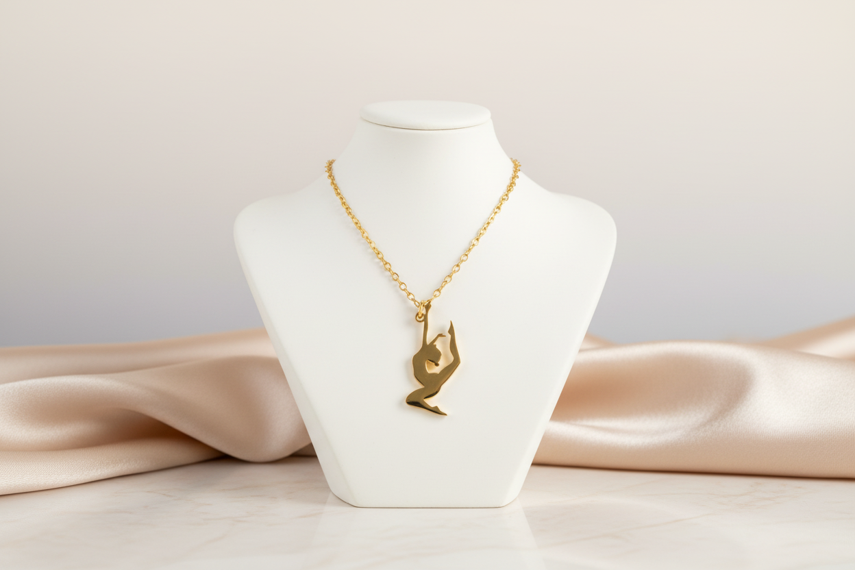 Gold Dancer Necklace - Elegant background
