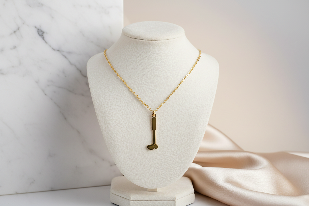 Golf Pendant - Gold