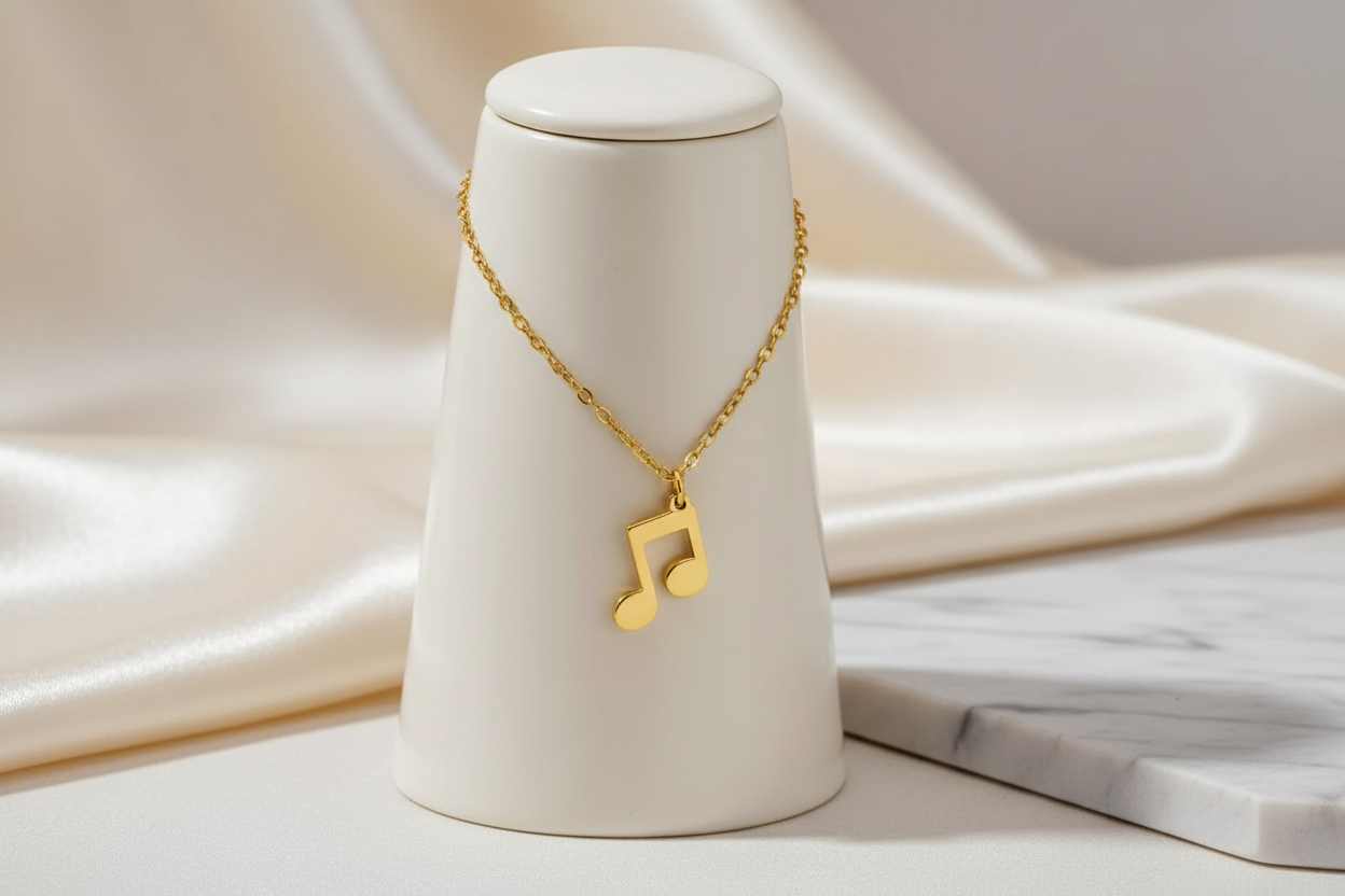 Mini Double Music Note - Gold (New)