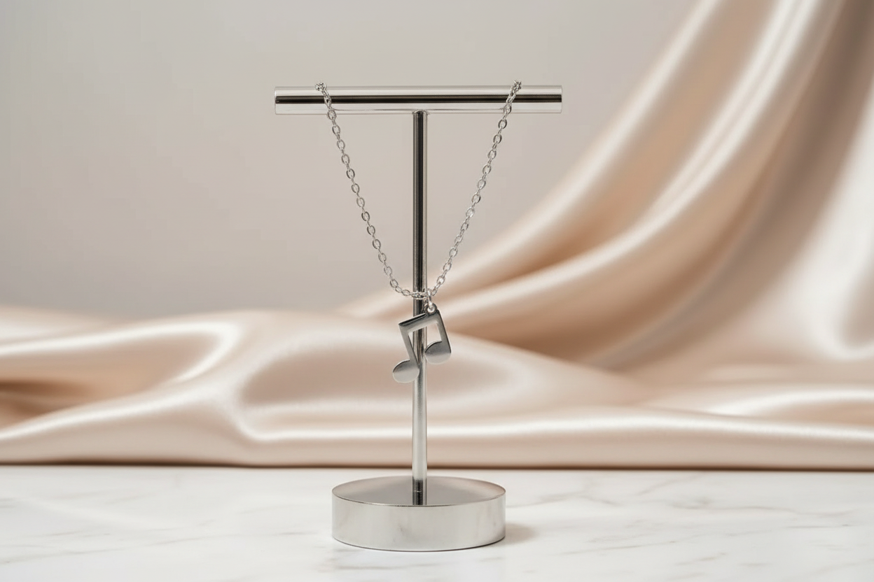 Mini Double Music Note - Silver (New)