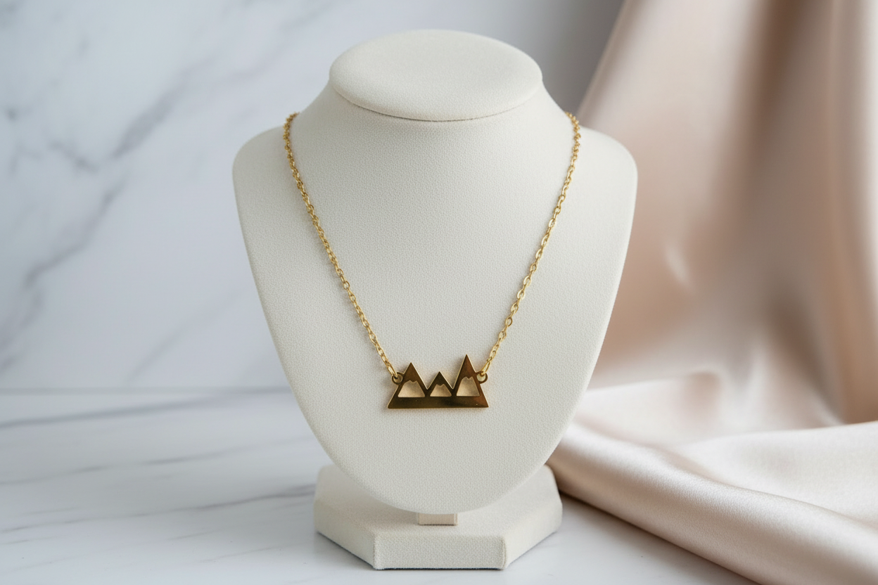 Mountains Pendant - Gold