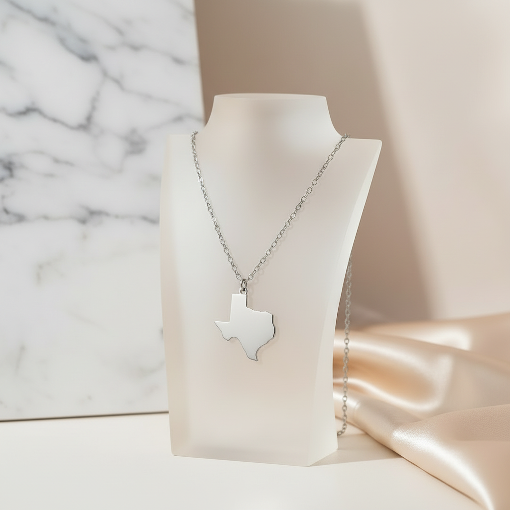 Texas Pendant Silver - Solid