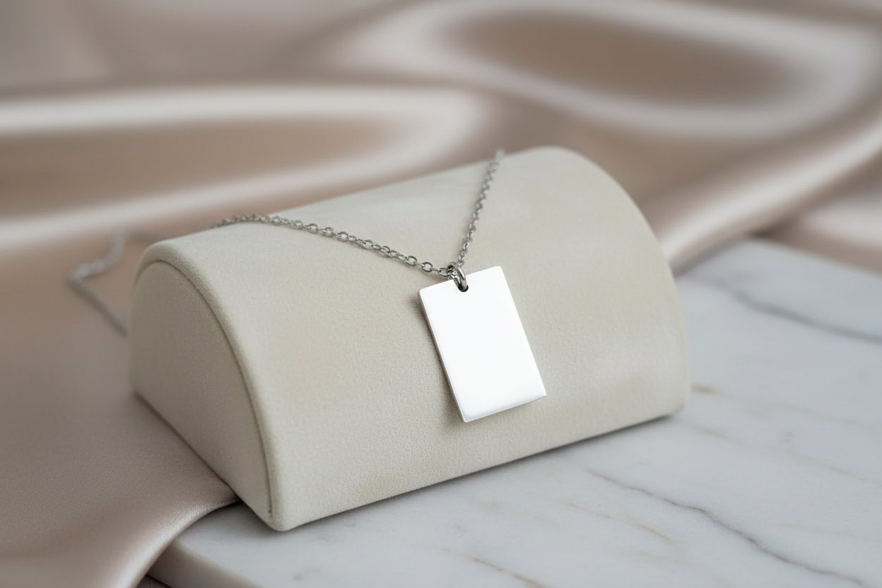 Wide Rectangle - Silver